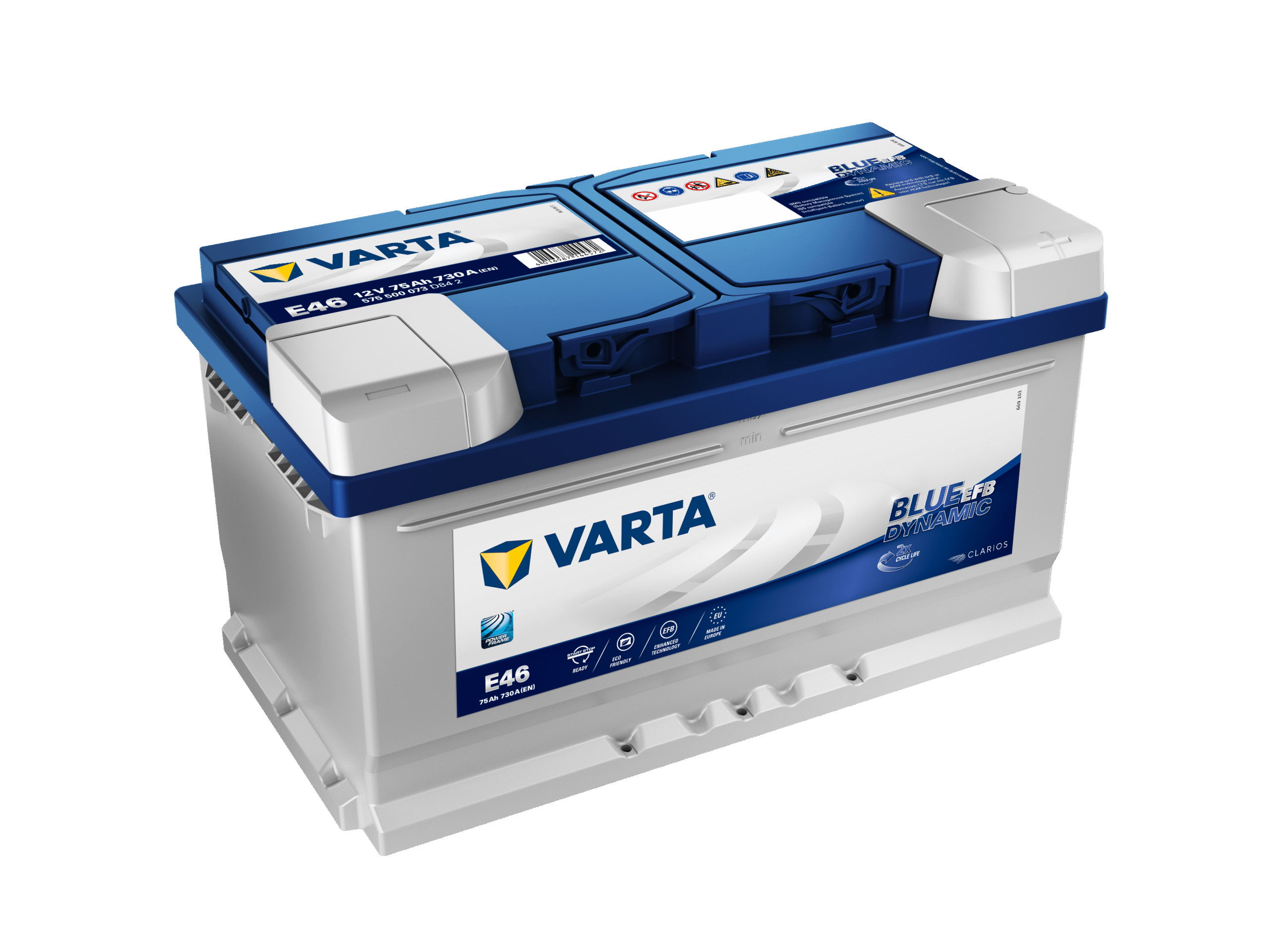 VARTA E46 EFB 57500 BLUE DYNAMIC
